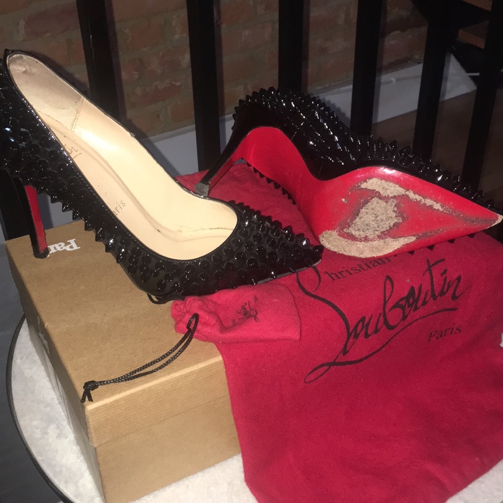 Authentic Christian louboutin piagelle spike 100 - Picture 3 of 3